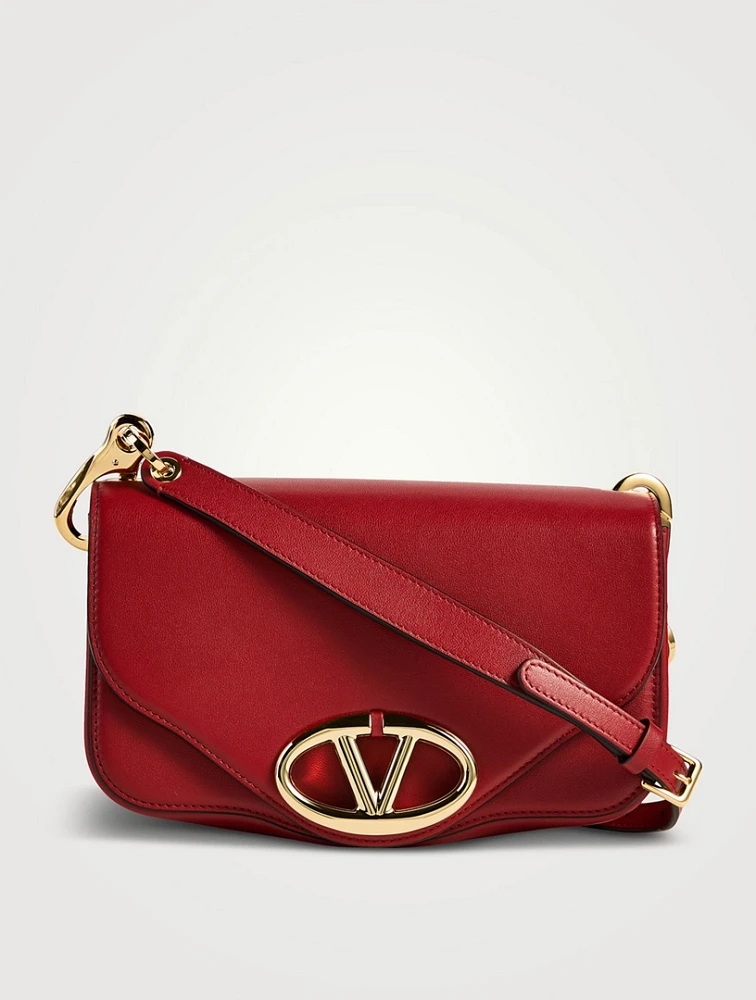 Small VLogo Leather Crossbody Bag
