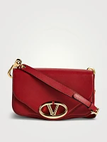 Small VLogo Leather Crossbody Bag