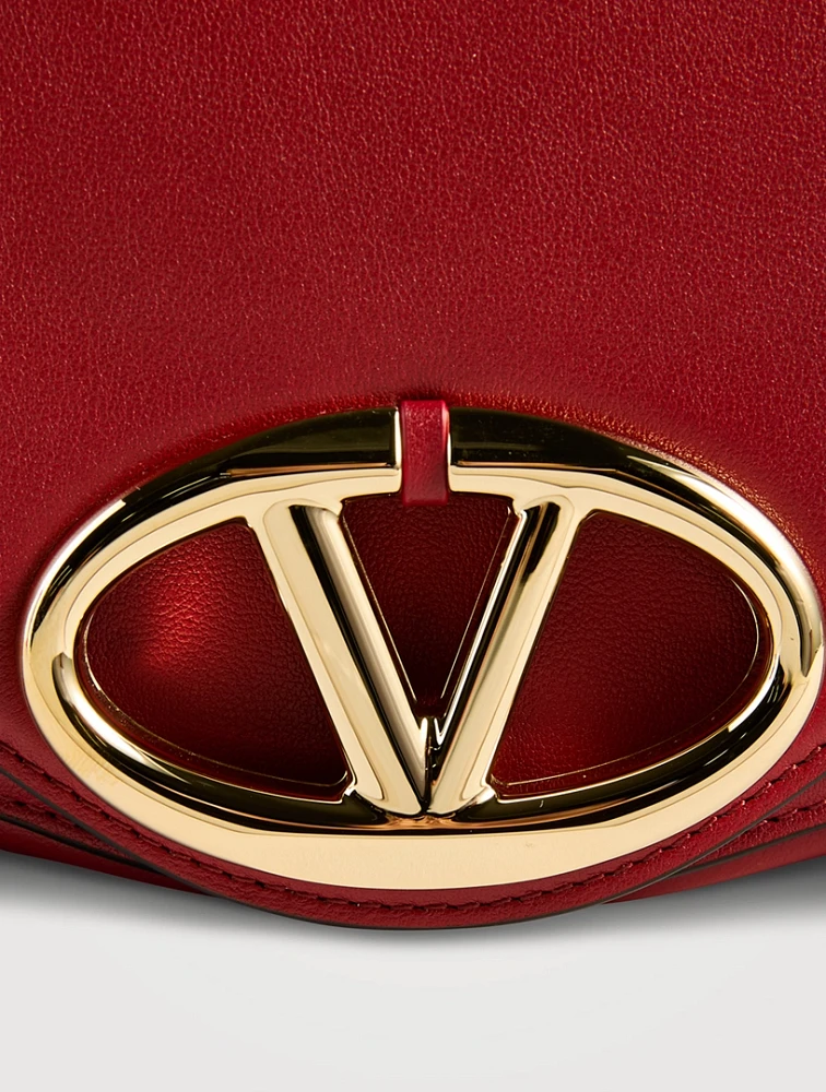 Small VLogo Leather Crossbody Bag