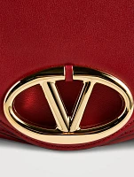 Small VLogo Leather Crossbody Bag