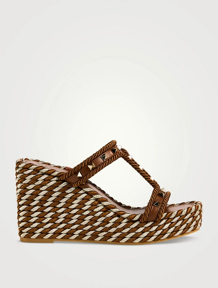 Rockstud Torchon Espadrille Platform Mules