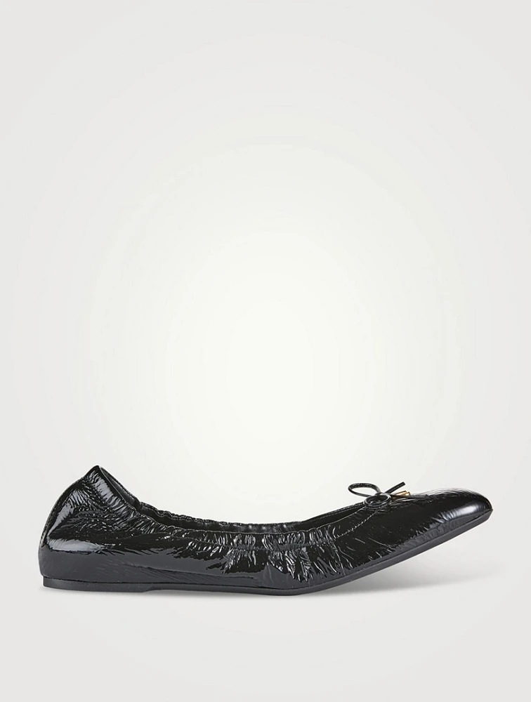 VLOGO Patent Leather Ballerinas