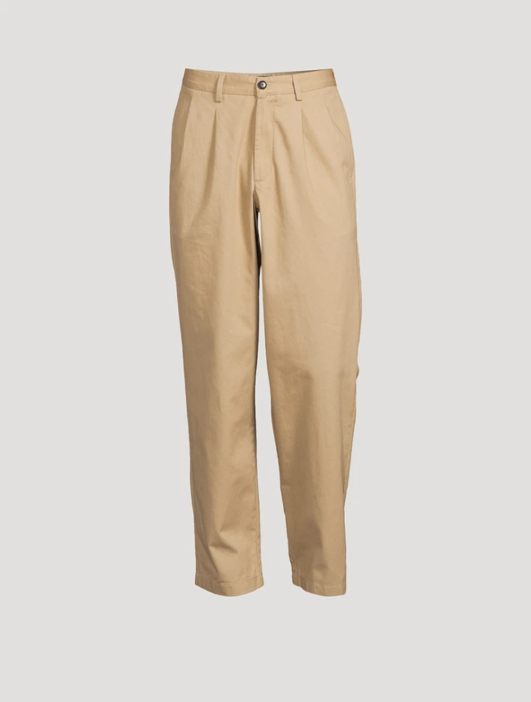 Twill Double-Pleat Pants