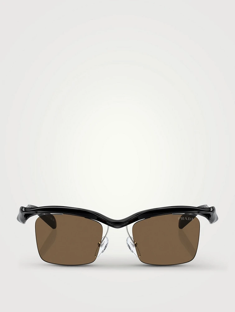 Rimless Rectangular Sunglasses