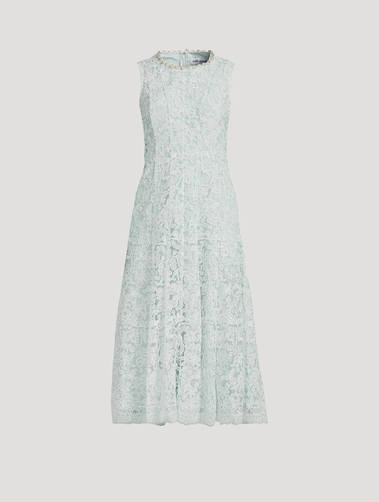 Cord Lace Midi Dress