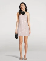 Sequin Halter Mini Dress