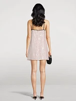 Sequin Halter Mini Dress