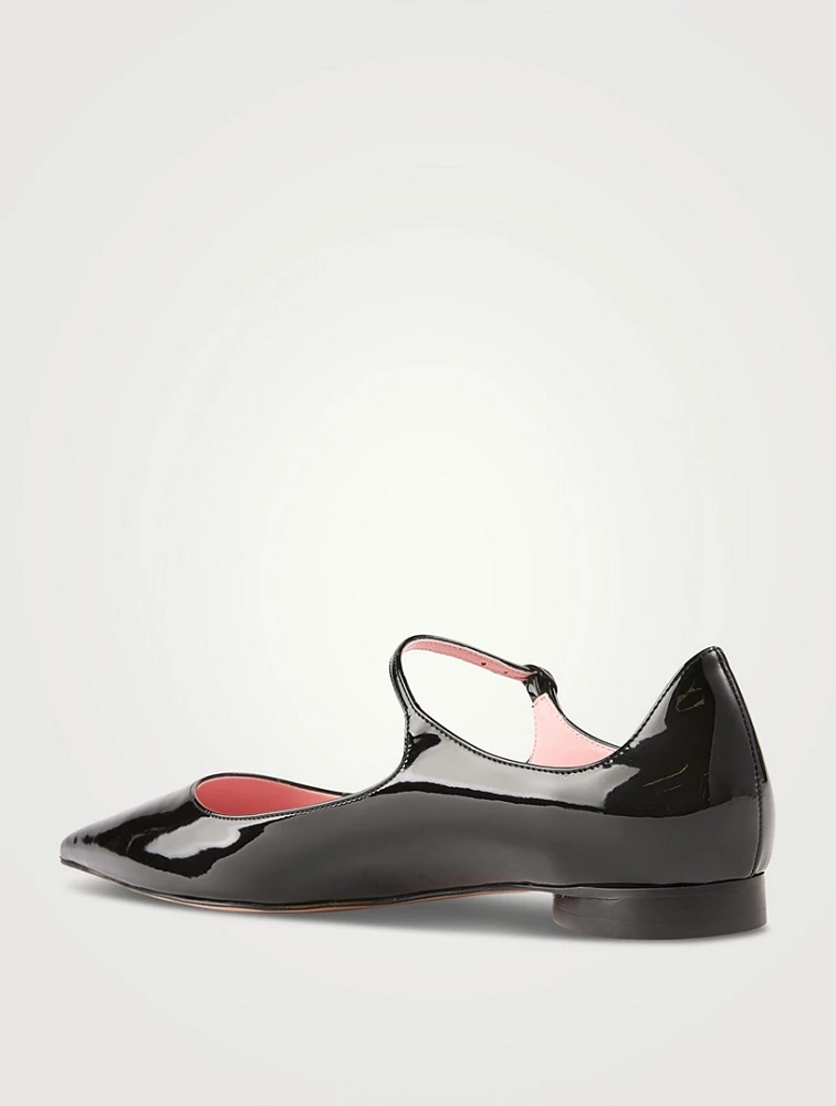 Eagle Patent Mary Jane Ballet Flats