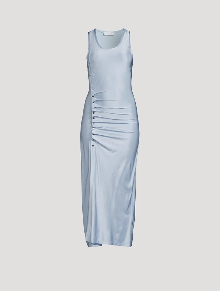 Drappé Pression Midi Dress