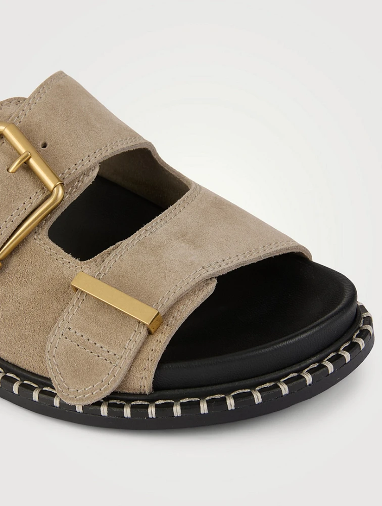 Rebecca Suede Slide Sandals