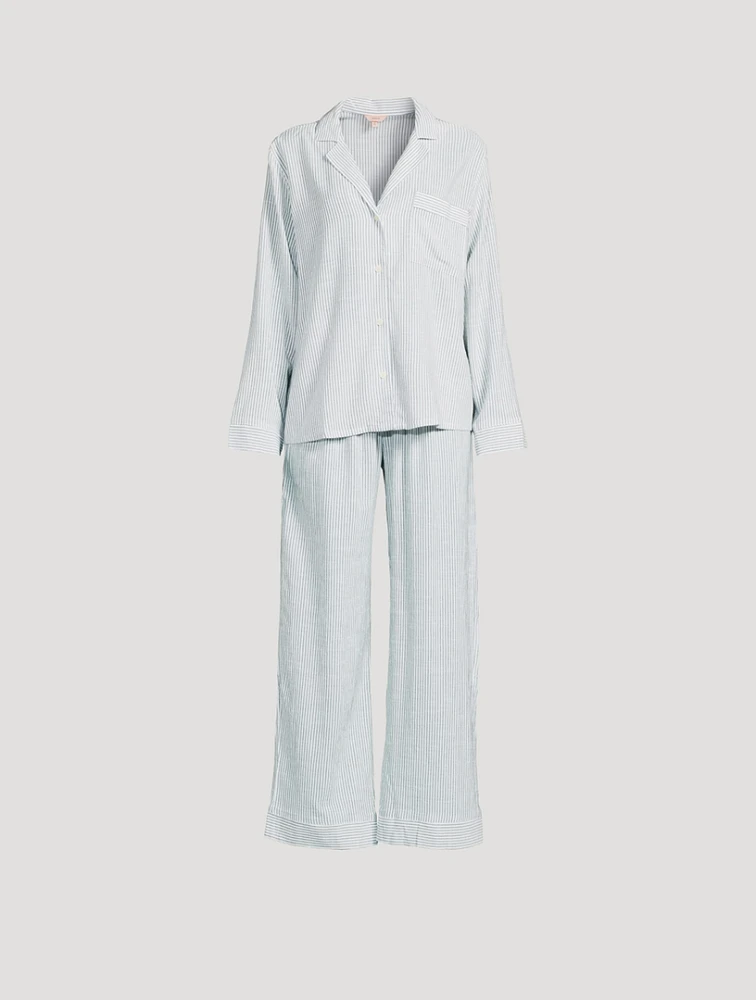 Nautico Long Pajama Set Stripe Print