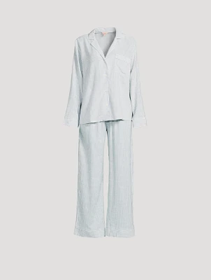 Nautico Long Pajama Set Stripe Print