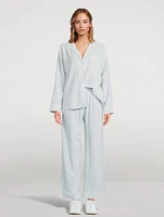 Nautico Long Pajama Set Stripe Print