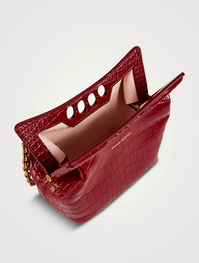 Mini The Peak Croc-Embossed Shoulder Bag