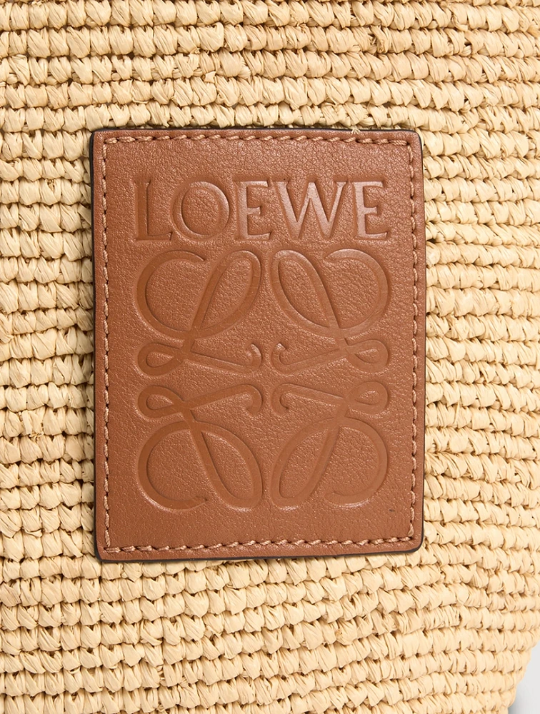 Loewe x Paula's Ibiza Mini Slit Raffia Tote Bag