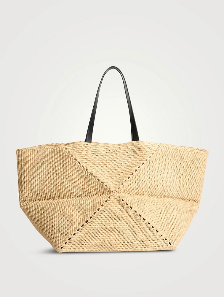 Loewe x Paula's Ibiza Puzzle Fold Raffia Tote Bag