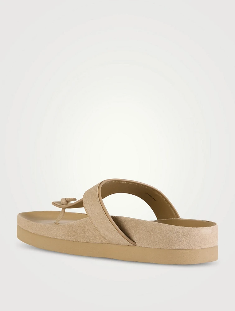 Frankie Suede Thong Slide Sandals