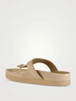 Frankie Suede Thong Slide Sandals