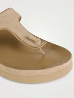 Frankie Suede Thong Slide Sandals
