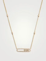 Baby Move 18K Gold Pavé Necklace With Diamonds