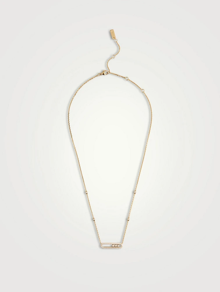 Baby Move 18K Gold Pavé Necklace With Diamonds