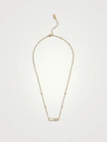 Baby Move 18K Gold Pavé Necklace With Diamonds