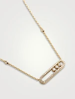 Baby Move 18K Gold Pavé Necklace With Diamonds