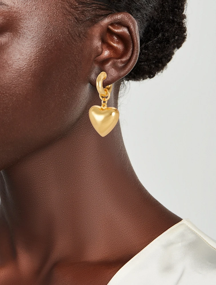 Puffy Heart Drop Earrings