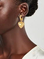 Puffy Heart Drop Earrings