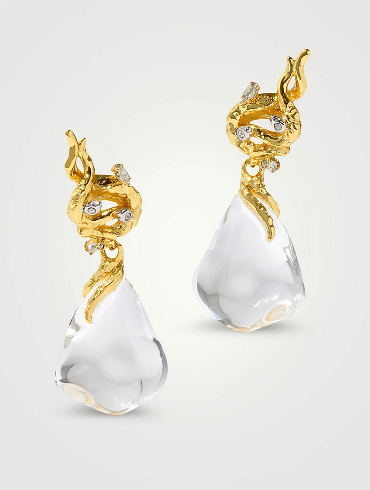 Liquid Vine Lucite Drop Earrings