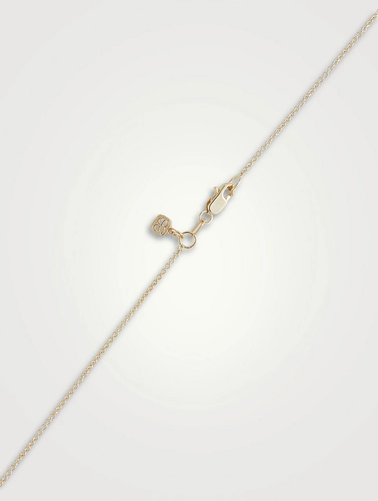 14K Gold Kaleidoscope Eye Fringe Necklace With White And Black Diamonds