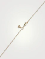 14K Gold Kaleidoscope Eye Fringe Necklace With White And Black Diamonds