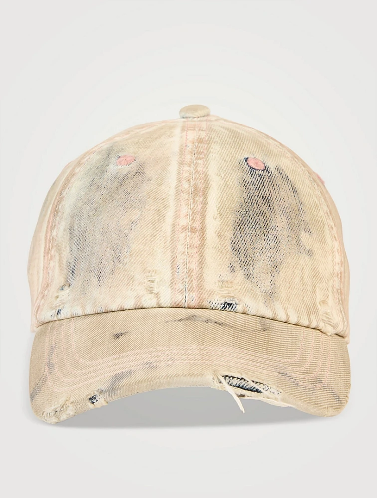 Coated Denim Baseball Cap