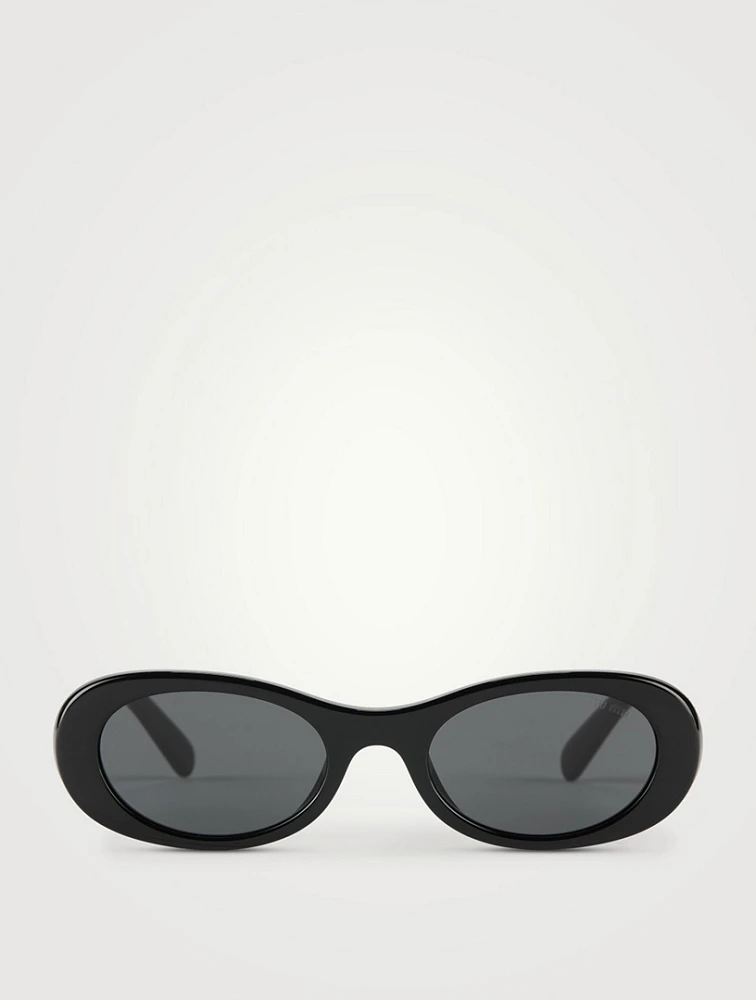 Miu Glimpse Oval Sunglasses