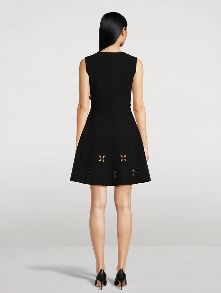 Eyelet Embroidered Mini Dress