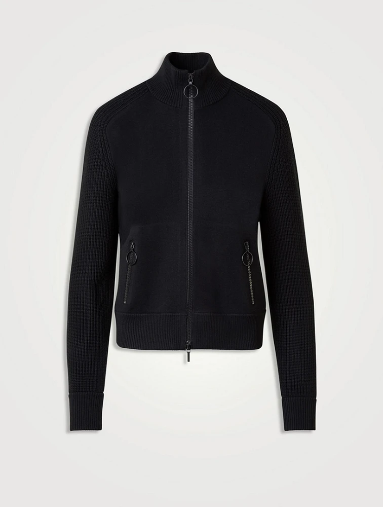 Stretch Wool Cardigan