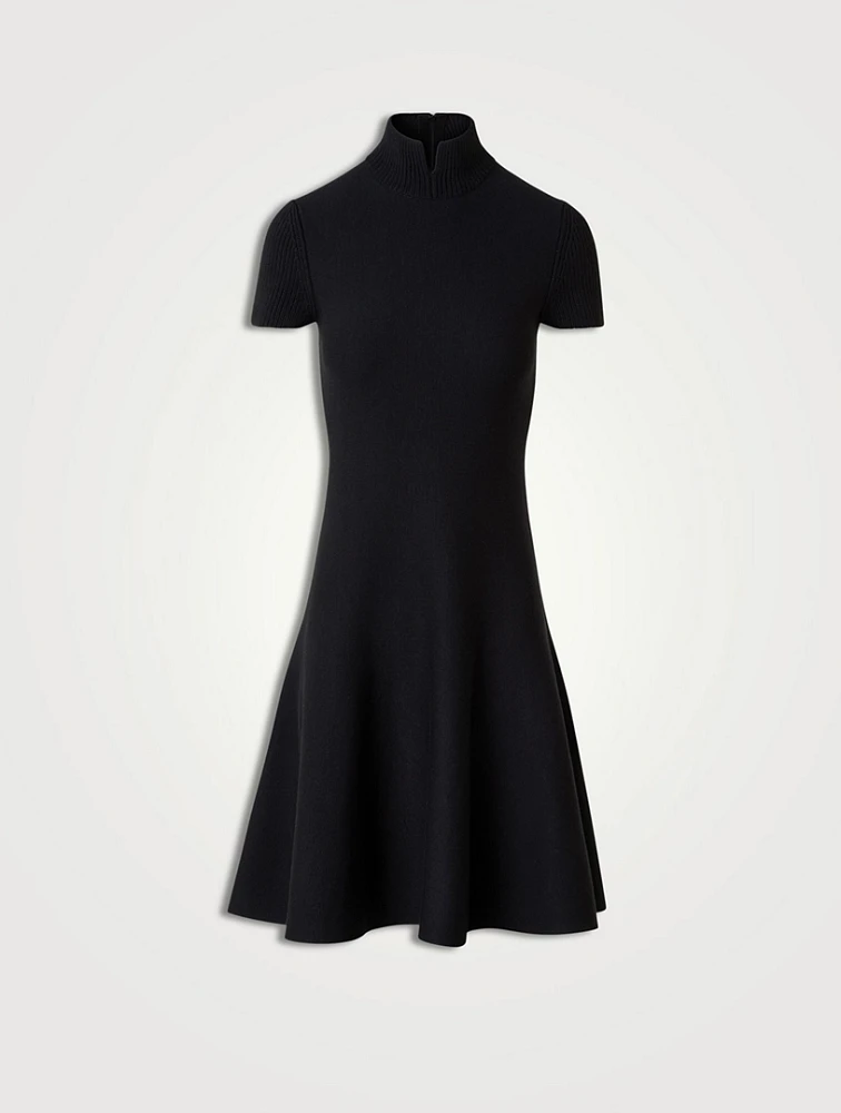 Stretch-Wool Mini Dress