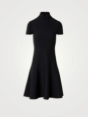 Stretch-Wool Mini Dress