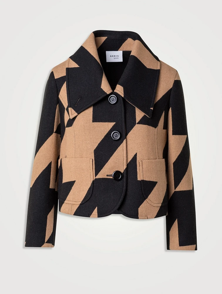 Houndstooth Jacquard Jacket