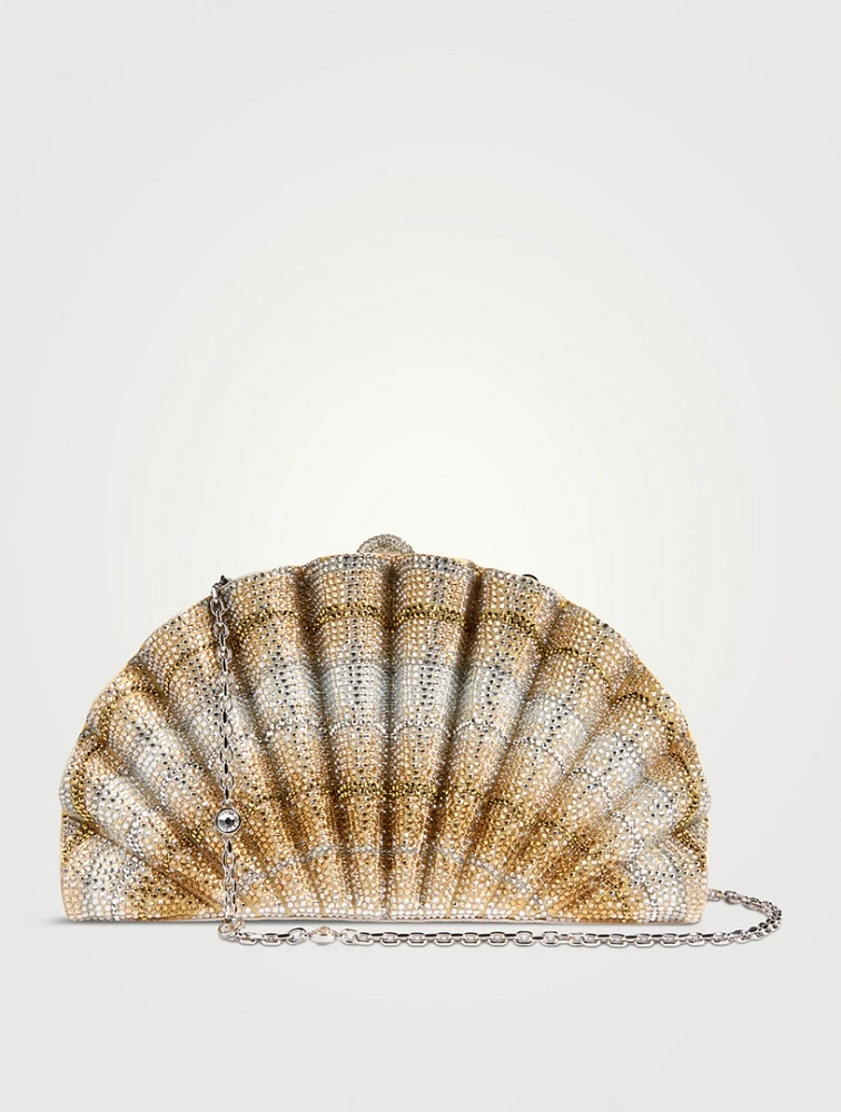 Origami Fan Crystal Clutch