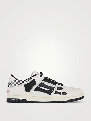 Checkered Skel Top Leather Sneakers