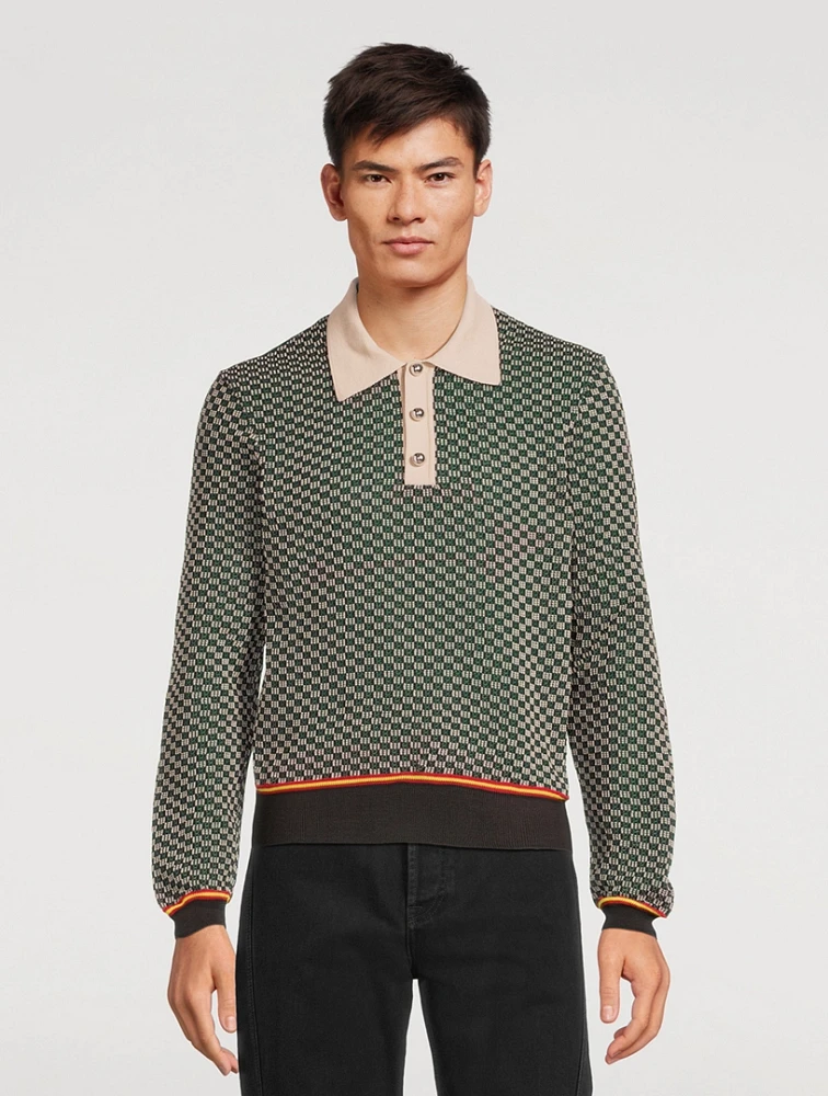 Valley Knit Long-Sleeve Polo