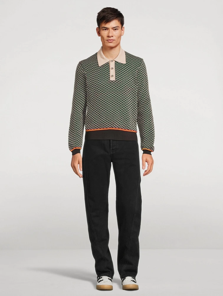 Valley Knit Long-Sleeve Polo