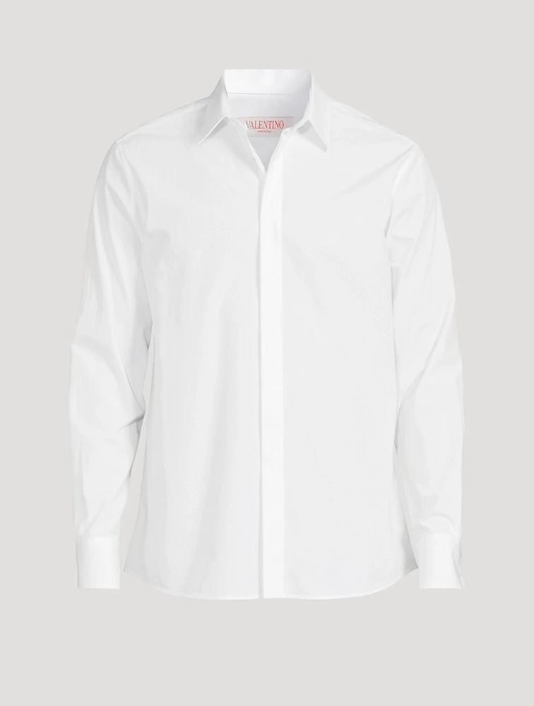 Cotton Poplin Long-Sleeve Shirt