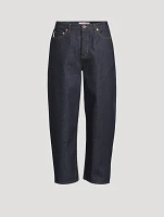 Wide-Leg Denim Pants