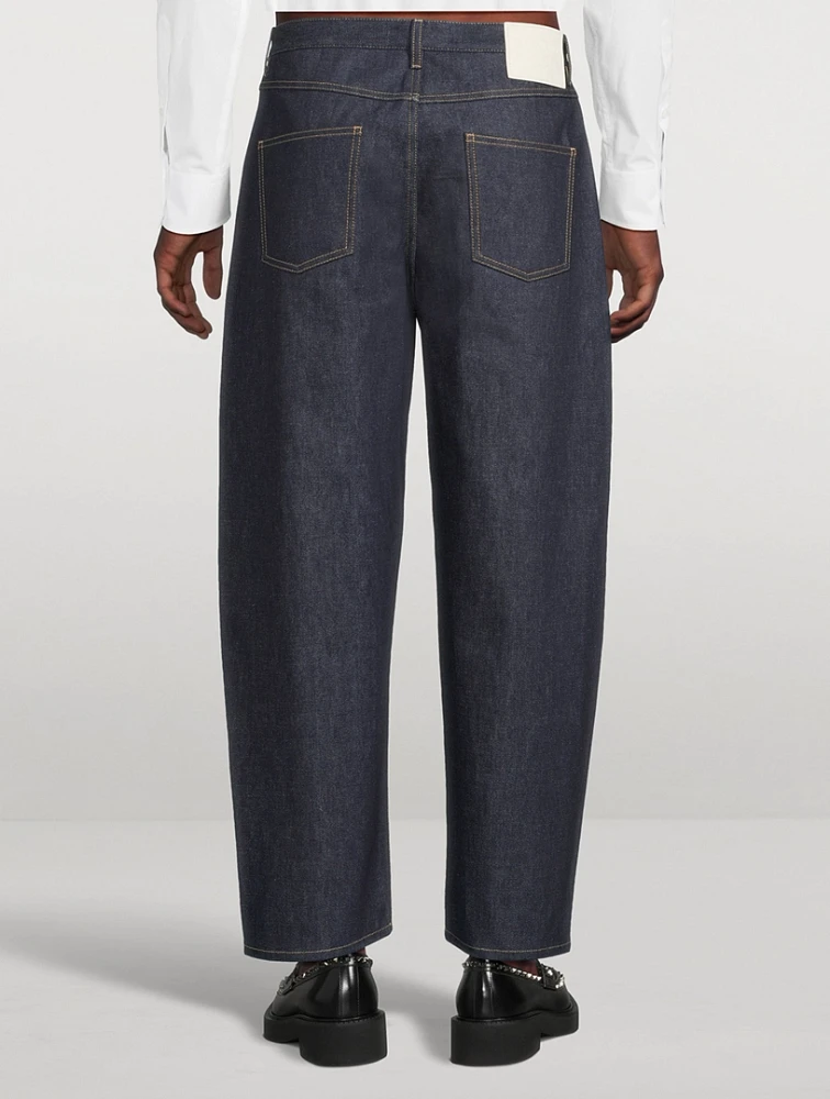 Wide-Leg Denim Pants
