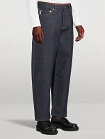 Wide-Leg Denim Pants