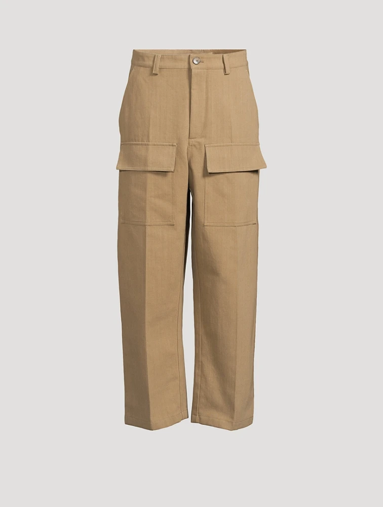 Cotton Canvas Cargo Pants