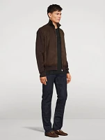 Wool And Suede Zip Jacket