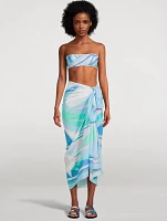 Cotton Sarong In Iride Print